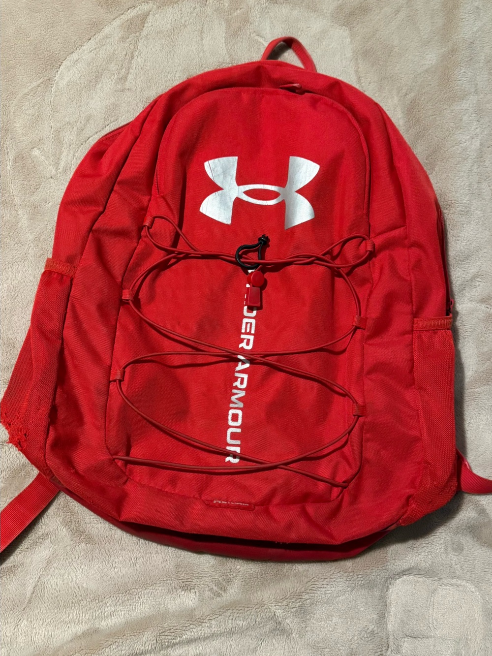 Under Armour Red Men's Athletic Backpack with White Logo